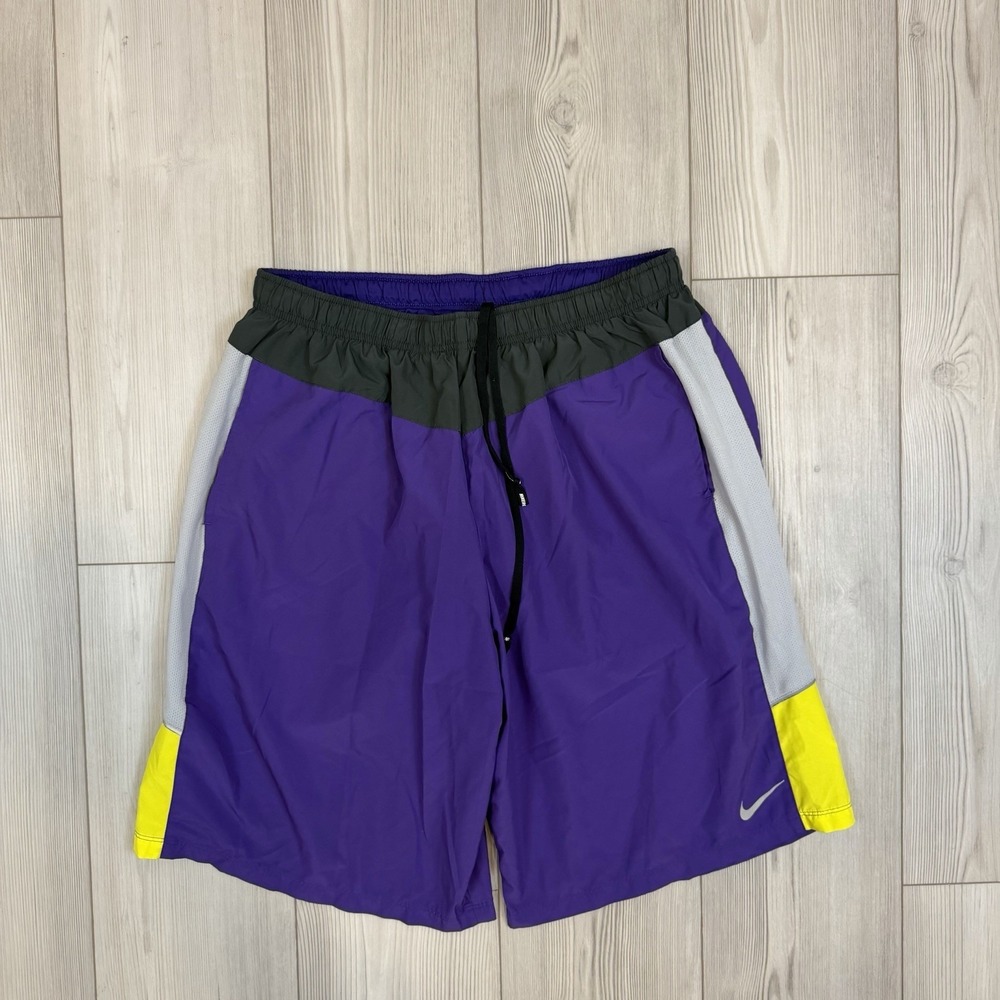 Nike 11" Running Shorts Men XXL‎ Purple Woven Brief Liner